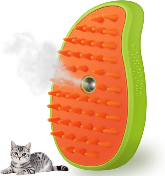 Steam pet brush for cats